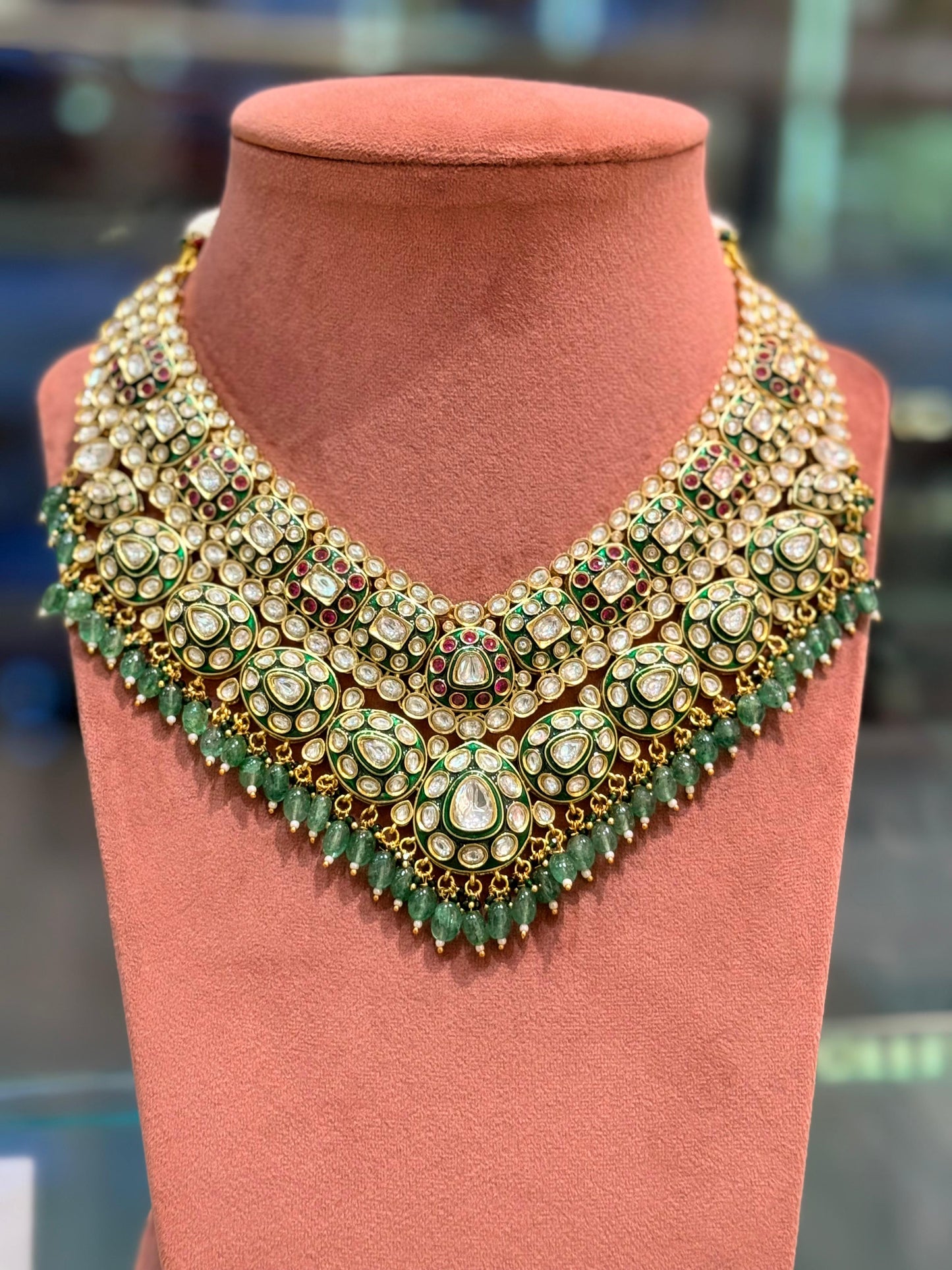 Uncut Polki Gulbandh Necklace