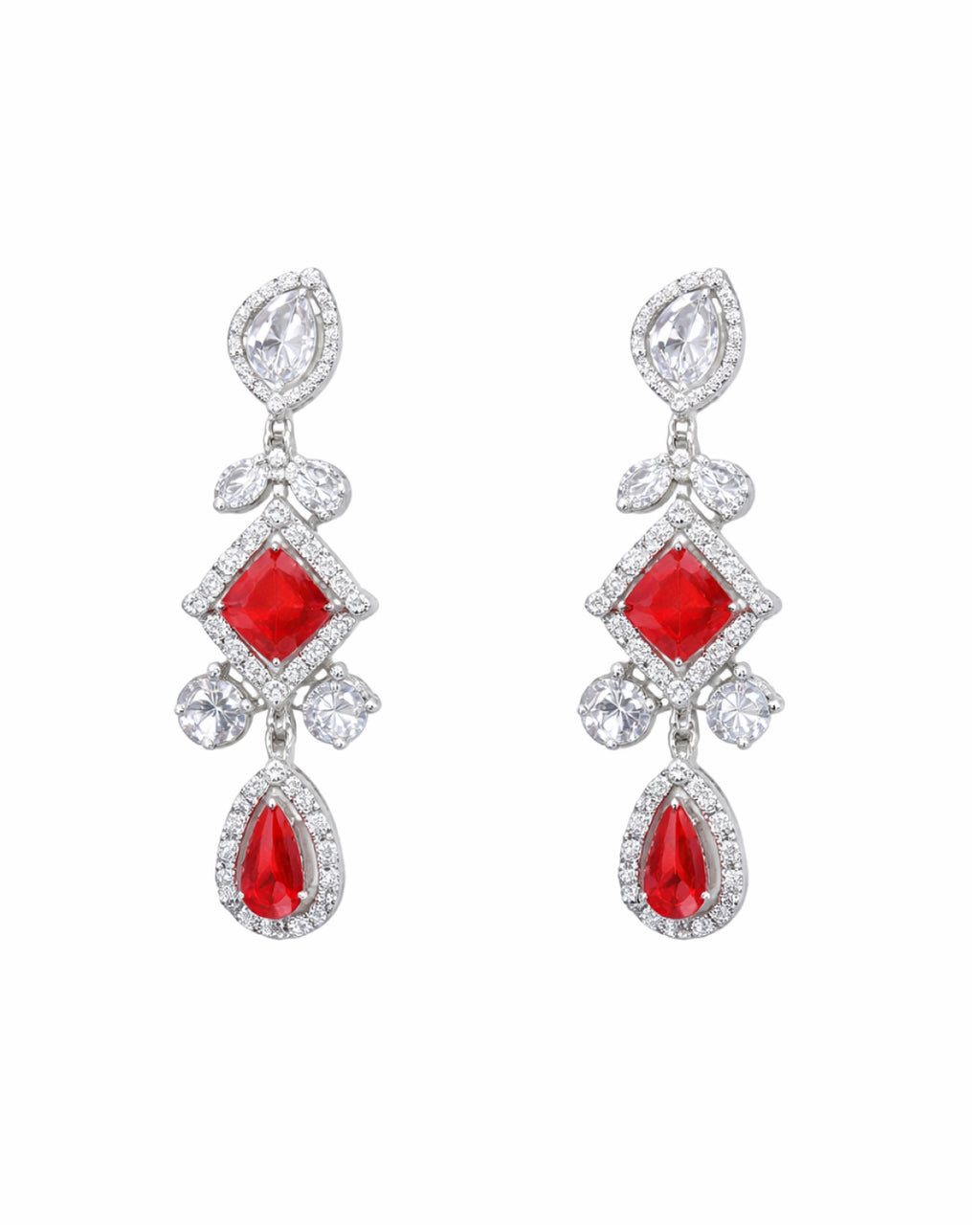 Ruby Royale American Diamond Bridal Set