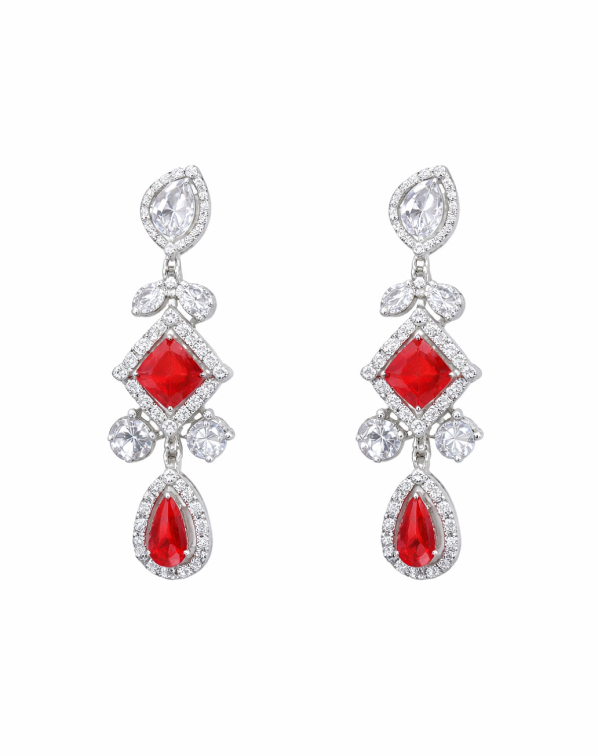 Ruby Royale American Diamond Bridal Set