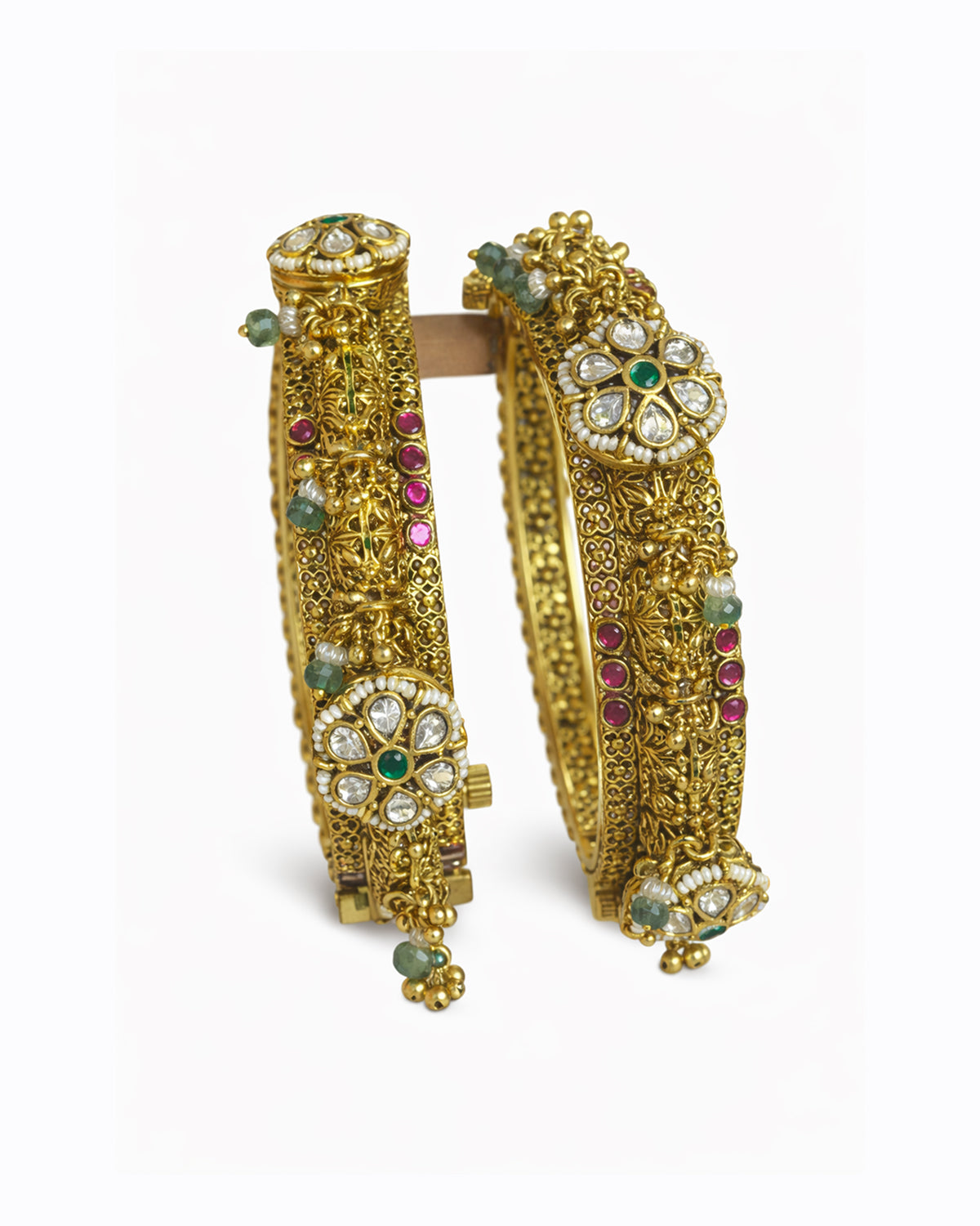 Temple Heritage South Gold Statement Bangles