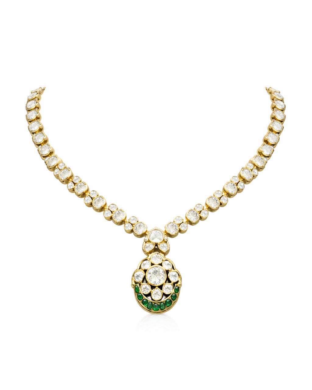 Emerald Pendant Necklace Classic Heritage with Earrings