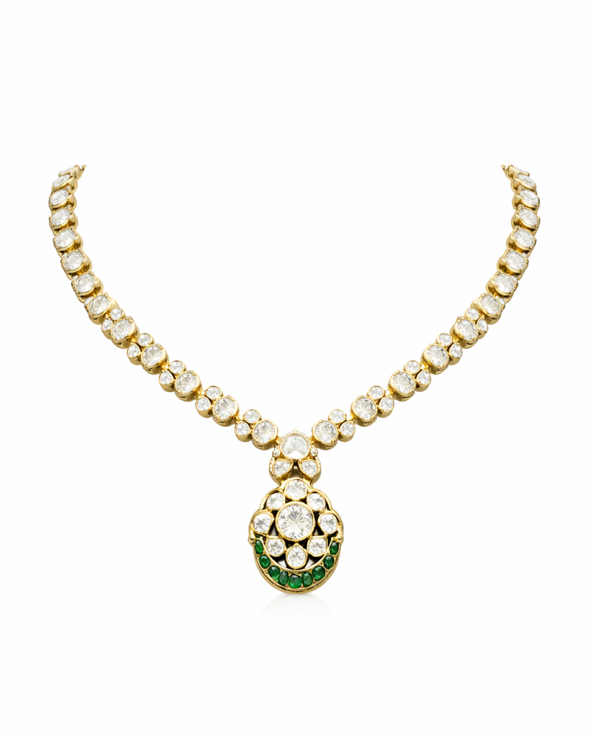 Emerald Pendant Necklace Classic Heritage with Earrings