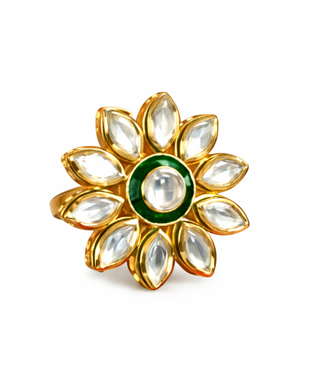 Classic Petal Design Cocktail Ring