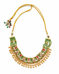 Ornate Handcrafted Look Ethnic Necklace with Earrings