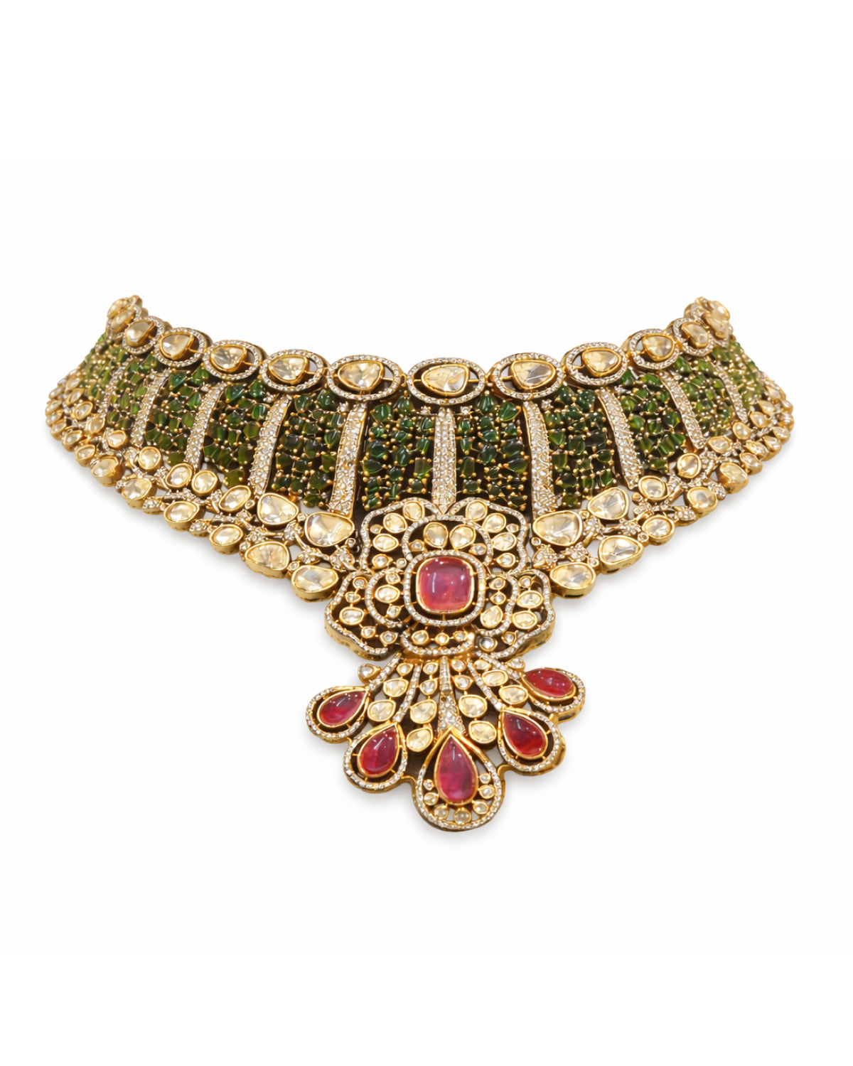 Vintage Inspired Bold Centerpiece Choker with Earrings