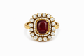 Elegant Gemstone Cluster Design Ring