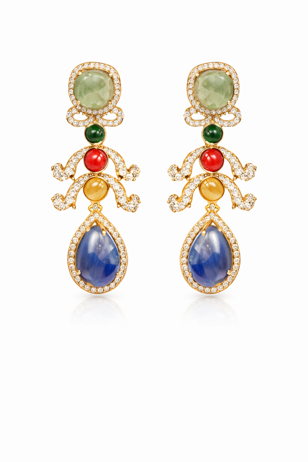 Contemporary Ethnic Drop Earrings