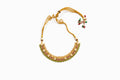 Gold Plated Temple Green Stone Necklace and Earrings