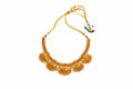 Traditional Goddess Motif Bridal Necklace with Earrings and Maangtika