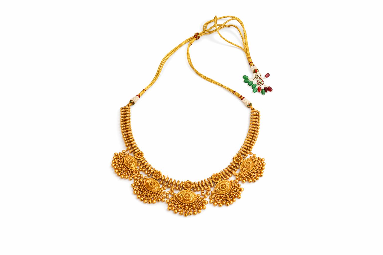 Traditional Goddess Motif Bridal Necklace with Earrings and Maangtika