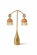 Soft Pastel Enamel Polki Dangler Earrings