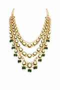 Emerald Cascade Kundan Bridal Jewellery Set