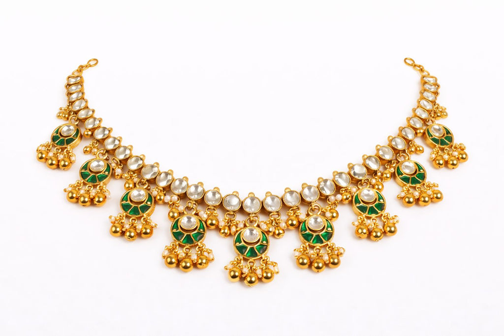 Heritage Temple Motif Designer Neckpiece with Earrings