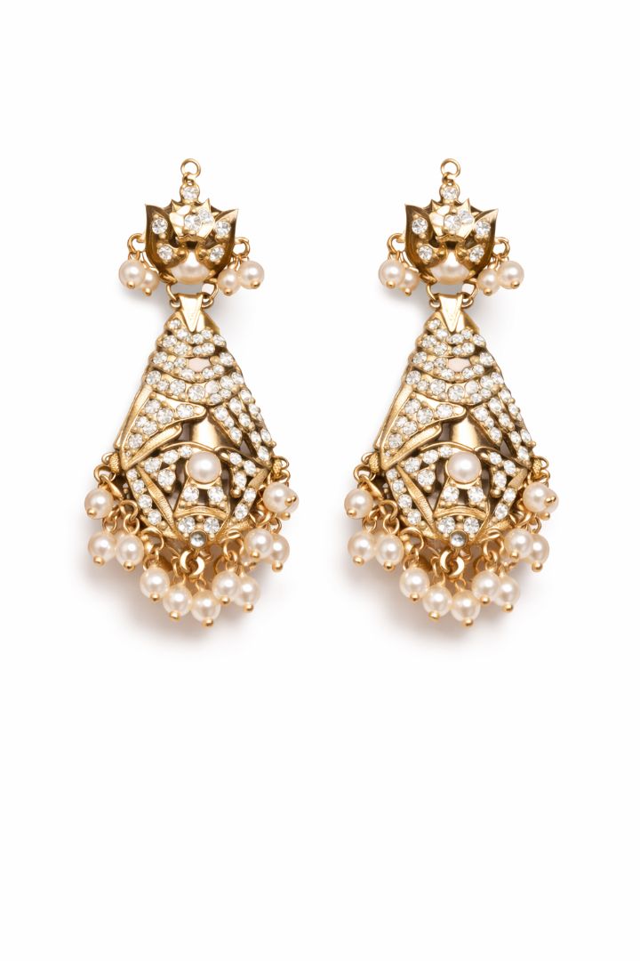 Classic Layered Jadau Bridal Choker with Earrings