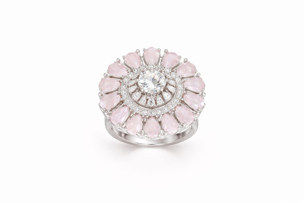 Silver Finish AD Cocktail Ring