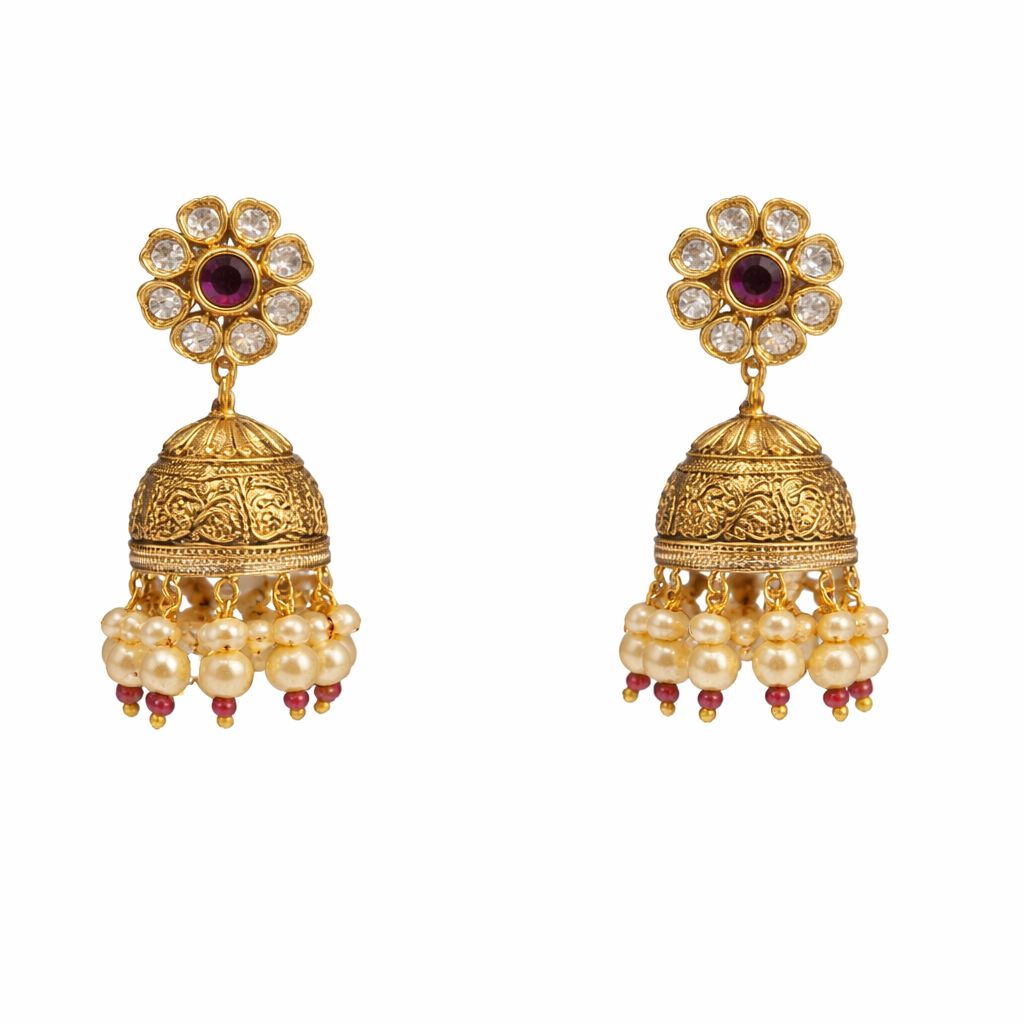 Pearl Cascade Kundan Necklace Set