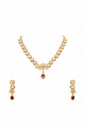 Ruby Polki Elegance Set with Earrings