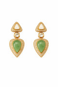 Emerald Polki Statement Earrings