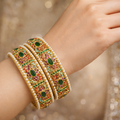 Navratna Heritage Jadau Statement Bangles