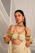 Minimal Luxe Kundan Collar Choker with Earrings