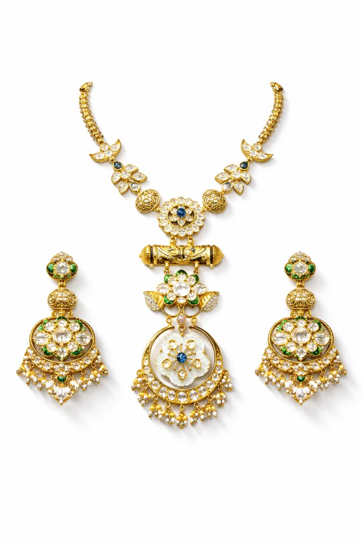 Regal Floral Polki Set