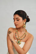 Elegant Vibrant Gemstone Necklace with Earrings