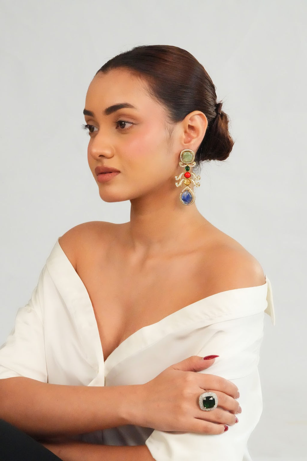 Contemporary Ethnic Drop Earrings