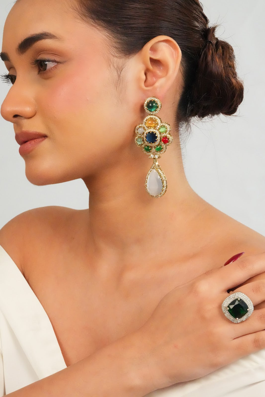 Traditional Inspired Floral Drop Earrings