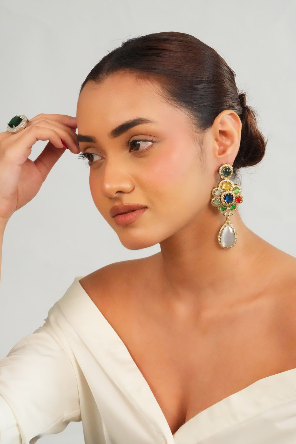 Traditional Inspired Floral Drop Earrings