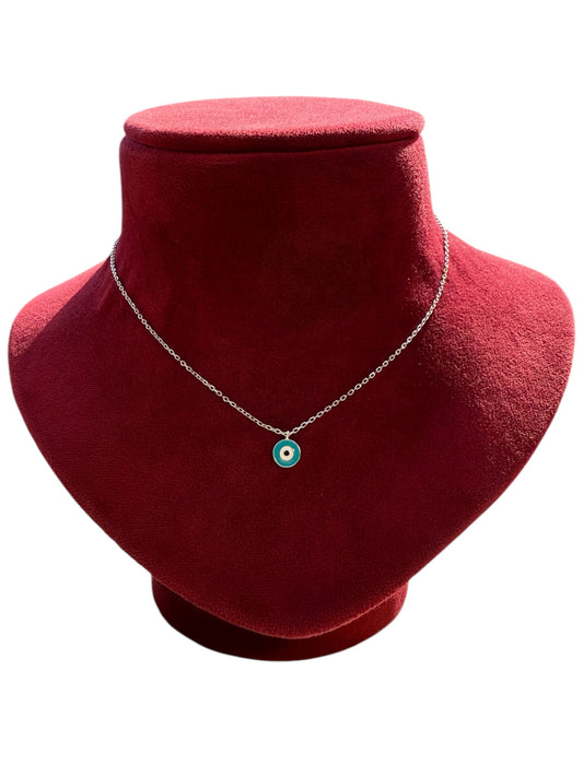 92.5 Silver Evil-Eye Pendant Set