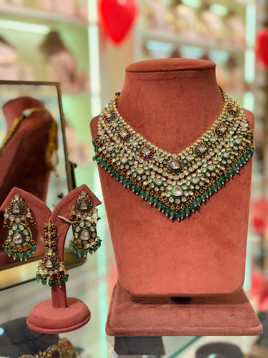 Uncut Polki Gulbandh Necklace