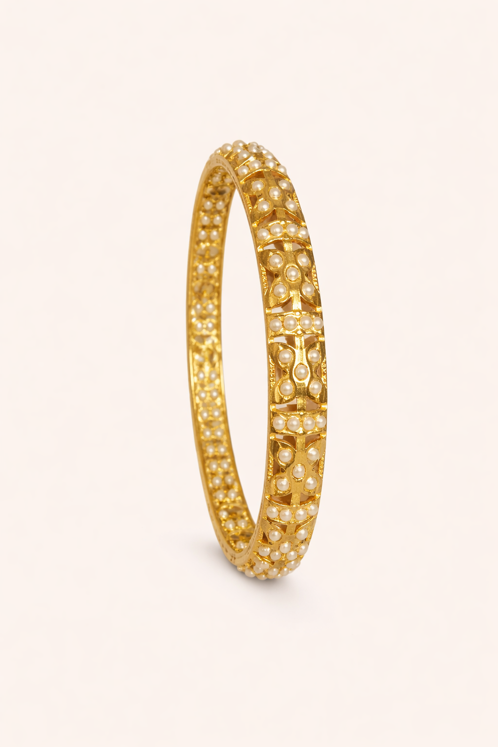Classic Pearl Jadau Traditional Bangles